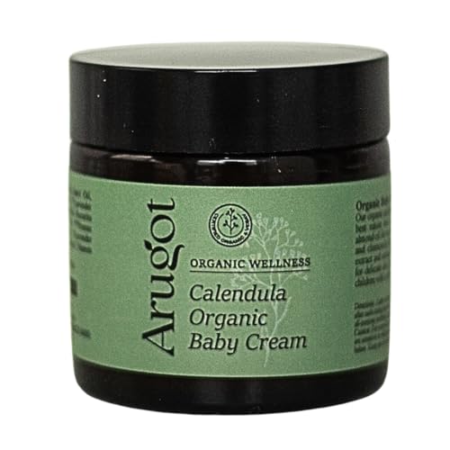 Arugot Organic Calendula Baby Moisturizing Cream - Soothes & Softens Sensitive Skin - 8oz