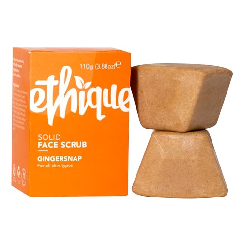 Ethique Gingersnap Face Scrub - Exfoliating, Nourishing, Vegan, Plastic-Free - 4 Bars, 3.53oz