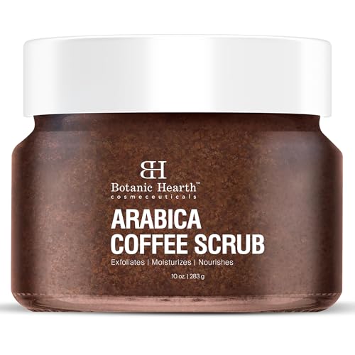 Botanic Hearth Arabica Coffee Body Scrub - Deep Exfoliation, Moisturizing, Cruelty-Free - 10oz