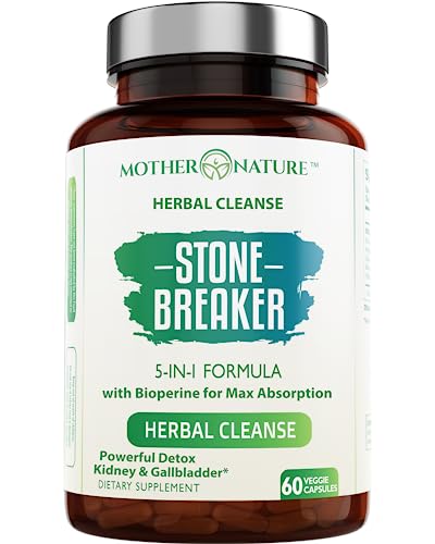 Mother Nature Organics Chanca Piedra Capsules - Kidney Support & Detox, Vegan - 60 Veg Caps