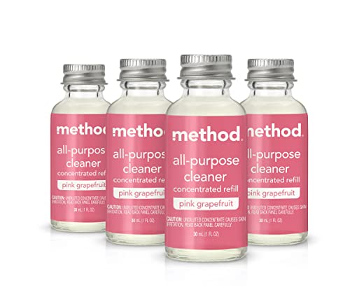 Method All-Purpose Cleaner - Plant-Based Grease Cutter, Cruelty-Free, Pink Grapefruit - 4 Refills