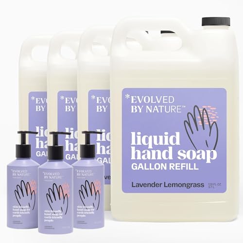 Evolved By Nature Liquid Hand Soap - Hydrating, Lavender Lemongrass, 99% Naturally Derived - 12oz