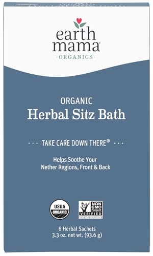Earth Mama Feminine Care Set - Soothing Herbal Sitz Bath for Postpartum Healing - 6-Count