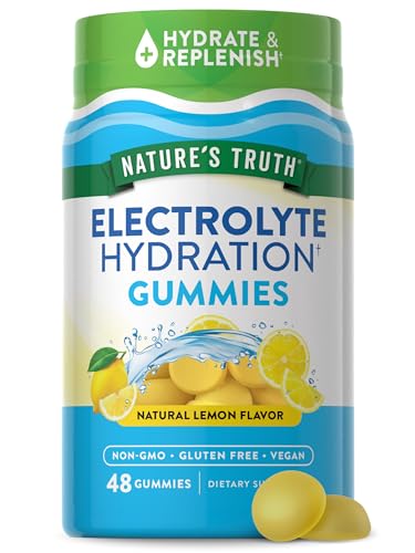 Nature's Truth Electrolyte Hydration Gummies - Vegan, Non-GMO, Lemon Flavor - 48 Count
