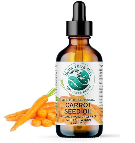 Bella Terra Oils Organic Carrot Seed Essential Oil - Nourishing Skin & Hair, 4 oz
