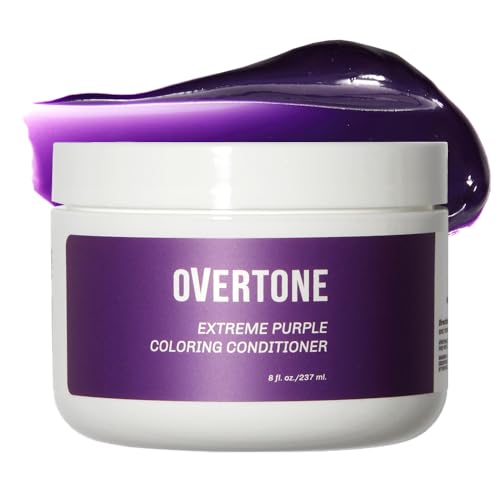 oVertone Haircare Color Depositing Conditioner - Intense Color & Hydration - Extreme Purple, 8 oz