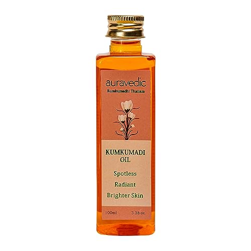 Auravedic Kumkumadi Face Oil - Promotes Radiant, Youthful Skin, Non-Sticky, 3.38 Fl Oz