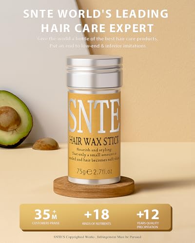 Samnyte Hair Wax Stick - Tames Flyaways, Nourishing Plant Ingredients, 2.7 Fl Oz