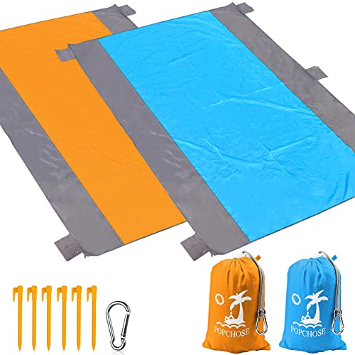 POPCHOSE Waterproof Sandproof Beach Blanket - Quick Dry, Wind-Resistant, X-Large Size