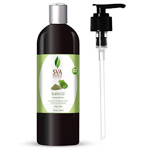 SVA Brahmi Oil - Nourishing Hair & Skin Treatment, 100% Pure Cold Pressed - 8 Fl Oz