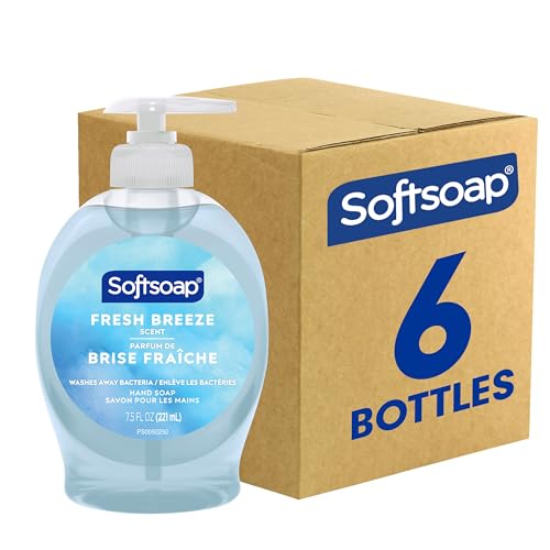 Softsoap Liquid Hand Soap - Gentle Moisturizing, Paraben-Free Formula - Fresh Breeze, 7.5oz (6 Pack)