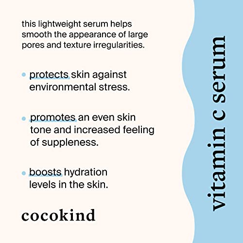Cocokind Face Serum - Hydrating Vitamin C with Sea Grape Caviar, Brightens Skin Tone - 1 Fl Oz