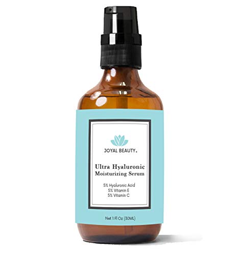 Joyal Beauty Face Serum - Hydrating Ultra Hyaluronic Acid with Vitamin C & E, 170 kDa - 1.7oz
