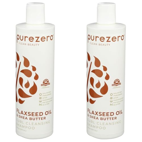 Purezero Curl Cleansing Shampoo - No Animal Testing, Organic Certified - 12oz, Pack of 2