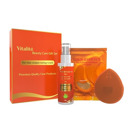 Vitalite Astaxanthin Serum & Collagen Eye Mask - Hydration, Anti-Aging, Brightening - 3pc Set