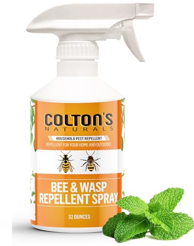 Colton’s Naturals Bee & Wasp Repellent Spray - Natural Essential Oils, Child Safe - 32oz