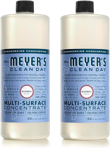 Mrs. Meyer's Multi-Surface Cleaner Concentrate - Tough on Dirt, Biodegradable, Bluebell - Pack of 2