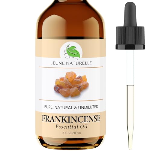 Juene Naturelle Frankincense Essential Oil - 100% Pure, Therapeutic for Skin & Aromatherapy - 2 oz