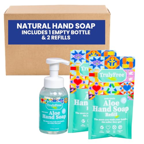 Truly Free Aloe Liquid Hand Soap Kit - Moisturizing, Plant-Powered, No Harsh Ingredients - 8.5oz