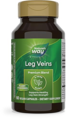 Nature's Way Herbal Supplement - Supports Leg Vein Strength, 6-Herb Blend, Vegan - 60 Capsules