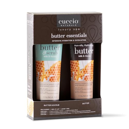 Cuccio Naturale Body Scrub Kit - Deep Hydration & Exfoliation, Vanilla Bean, 2 Pc