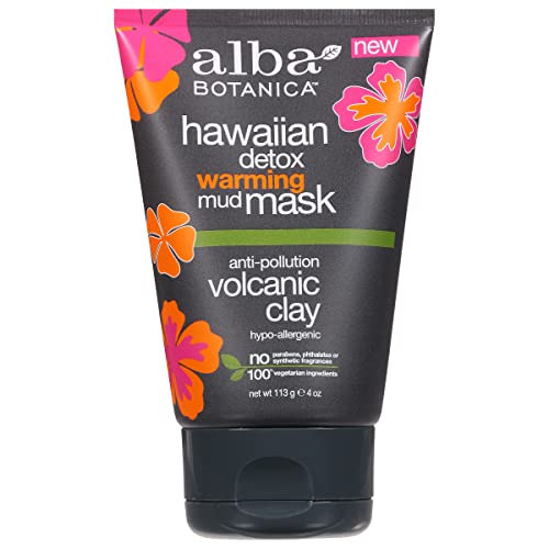 Alba Botanica Mud Mask - Volcanic Clay Detox, Pore-Softening, Vegetarian - 4 oz