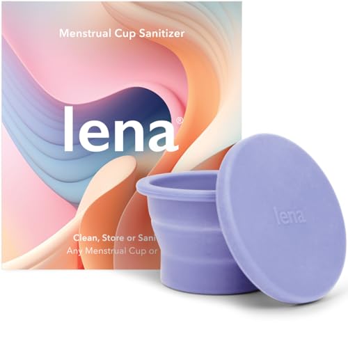 Lena Menstrual Cup Sanitizer - Quick Clean, Travel-Friendly Silicone Case, Light Purple