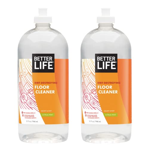 Better Life Floor Cleaner - Powerful All-Purpose Solution for Wood & Tile - Citrus Mint, 32 Fl Oz