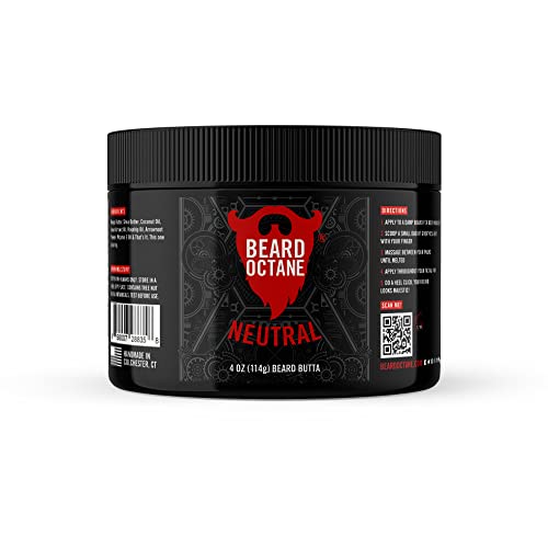 Beard Octane Beard Balm - Conditions, Styles, Vegan Ingredients, Made in USA - 4 Oz