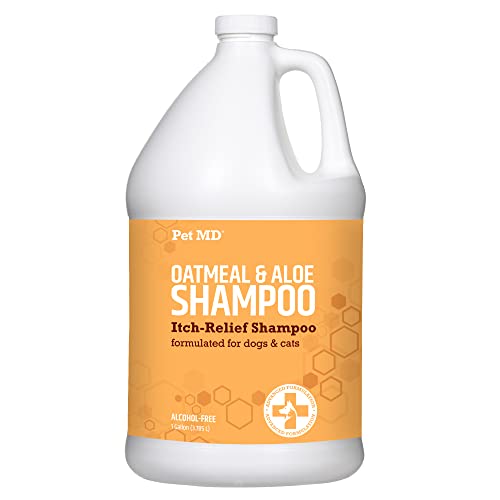 Pet MD Oatmeal & Aloe Shampoo - Anti-Itch Relief for Sensitive Skin, 1 Gallon