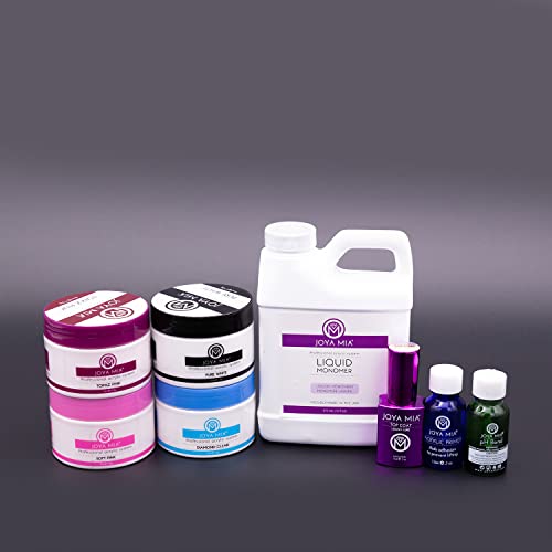 Joya Mia Acrylic Nail Kit - No Yellowing, Safe EMA Formula, 4oz Monomer & Powder Set