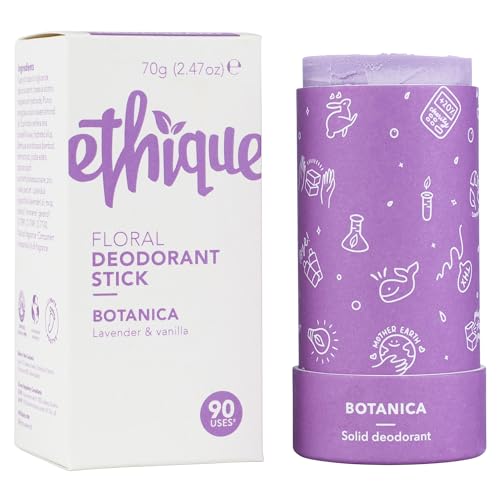 Ethique Botanica Floral Deodorant Stick - Aluminum-Free, Vegan, Gentle on Sensitive Skin - 2.47 oz