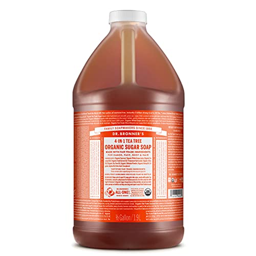 Dr. Bronner's Body Soap - Nourishing Organic Oils & Shikakai, Vegan - Tea Tree, 64oz