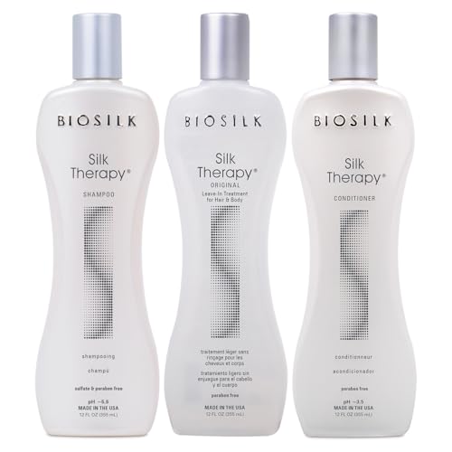 BioSilk Hair Care Set - Incredible Shine, Sulfate & Paraben-Free, Cruelty-Free - 12 Oz (3 Products)