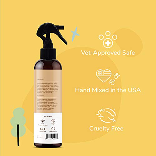 kin+kind Dog Deodorizing Spray - Natural Odor Eliminator with Almond & Vanilla - 12 fl oz