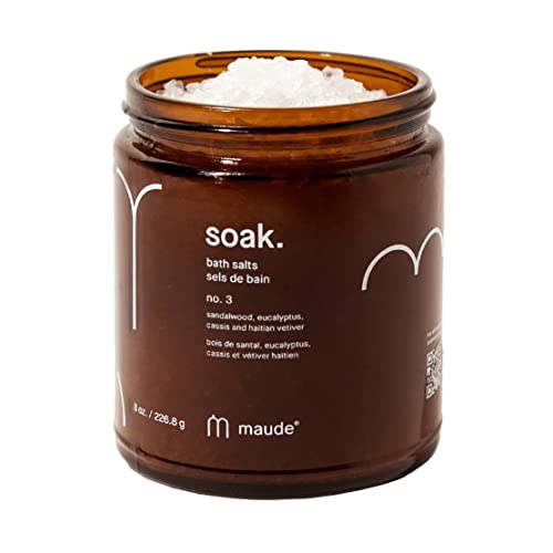 Maude Soak No. 3 - Nourishing Mineral Bath Salts, Refreshing Eucalyptus & Sandalwood - 8oz