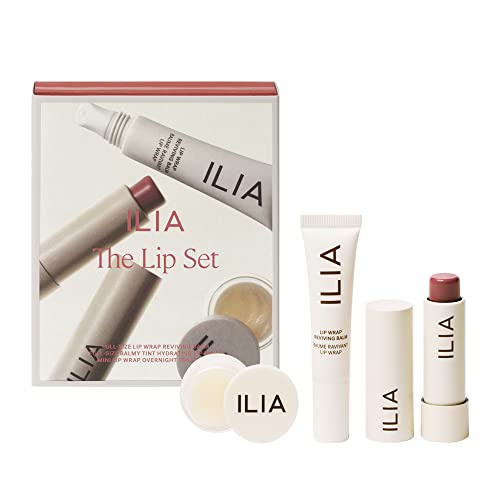 ILIA Lip Care Gift Set - Revitalizing Hydration, Vegan & Cruelty-Free - 3-Piece Collection