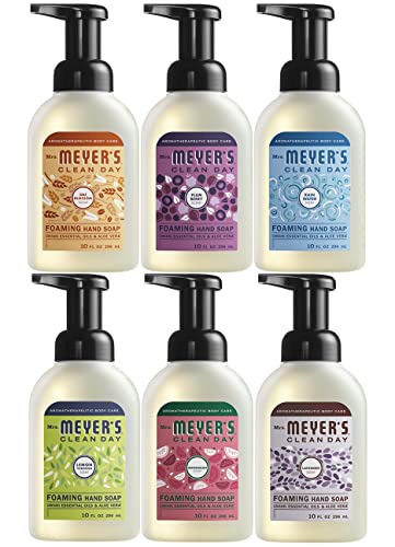 Mrs. Meyer's Clean Day Foaming Hand Soap Set - Luxurious Cleansing, Natural Ingredients - 6ct