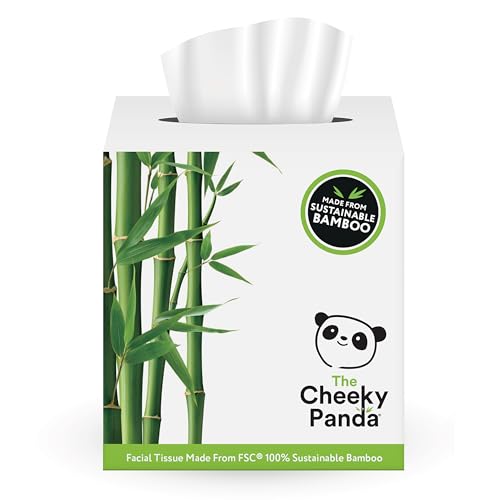 The Cheeky Panda Bamboo Facial Tissues - Soft, 100% Plastic-Free, FSC Certified - 12 Boxes