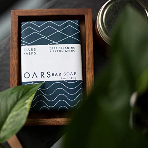Oars + Alps Men's Bar Soap Set - Exfoliating & Hydrating, Dermatologist Tested - 2x6oz