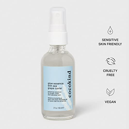 Cocokind Glow Essence Face Mist - Hydrating Primer with Sea Grape Caviar, 4oz