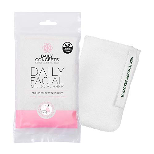 DAILY CONCEPTS Facial Mini Scrubber - Gentle Exfoliation, Hypoallergenic, Biodegradable - 1 Count