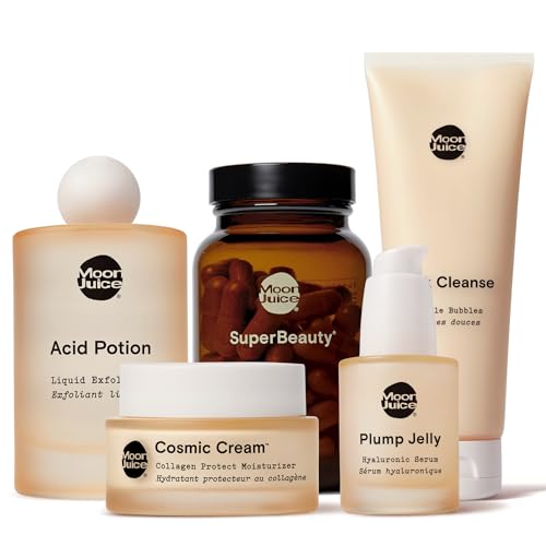 Moon Juice Skin Care Set - Hydration, Antioxidant Protection, Vegan Ingredients - 5 Products