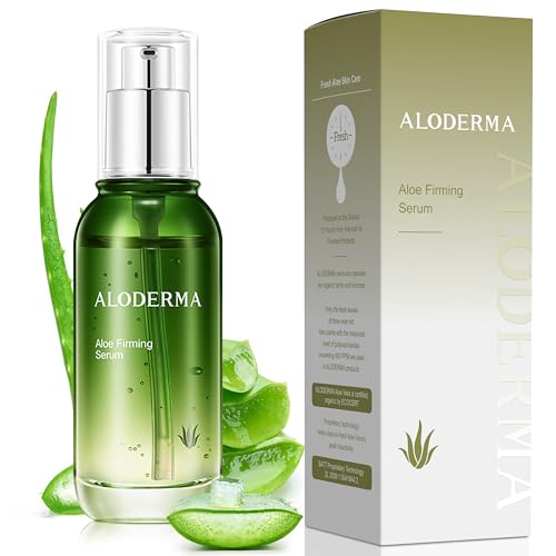 Aloderma Face Serum - Age-Defying, Hydrating with Organic Aloe Vera & Hyaluronic Acid - 1.7 Oz