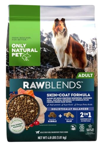 Only Natural Pet Raw Blends - High-Protein Dog Food, All-Natural Ingredients for Large Breeds - 4 lb