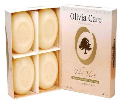 Olivia Care Olive Oil Soap Set - All Natural, Hypo-Allergenic, Made in USA - 5oz, Pack of 4