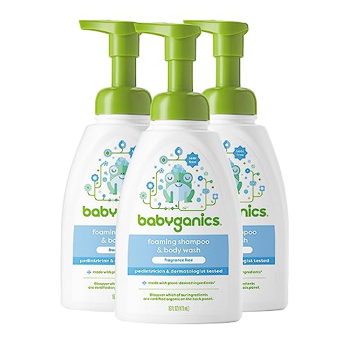 Babyganics Kids Shampoo & Body Wash - Fragrance-Free, Non-Allergenic, 16 Fl Oz (Pack of 3)