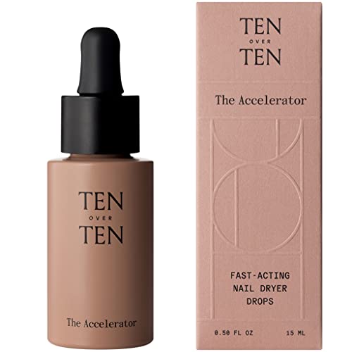 tenoverten Nail Polish Drying Drops - Fast-Acting, Non-Toxic Formula with Vitamin E - 0.5 fl oz