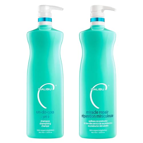 Malibu C Shampoo & Conditioner Set - Clarifying Duo for Shine & Moisture - 33.8oz