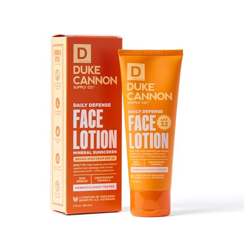 Duke Cannon Daily Defense Face Lotion SPF 50 - Nourishes & Hydrates with Aloe, Coconut - 3.4oz